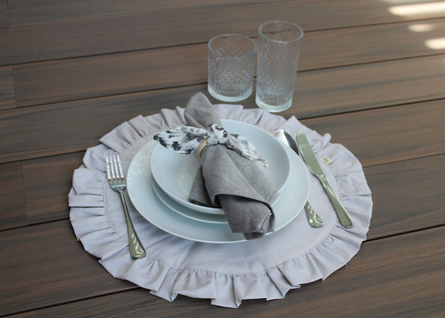 Servilleta Gris Jaspeado